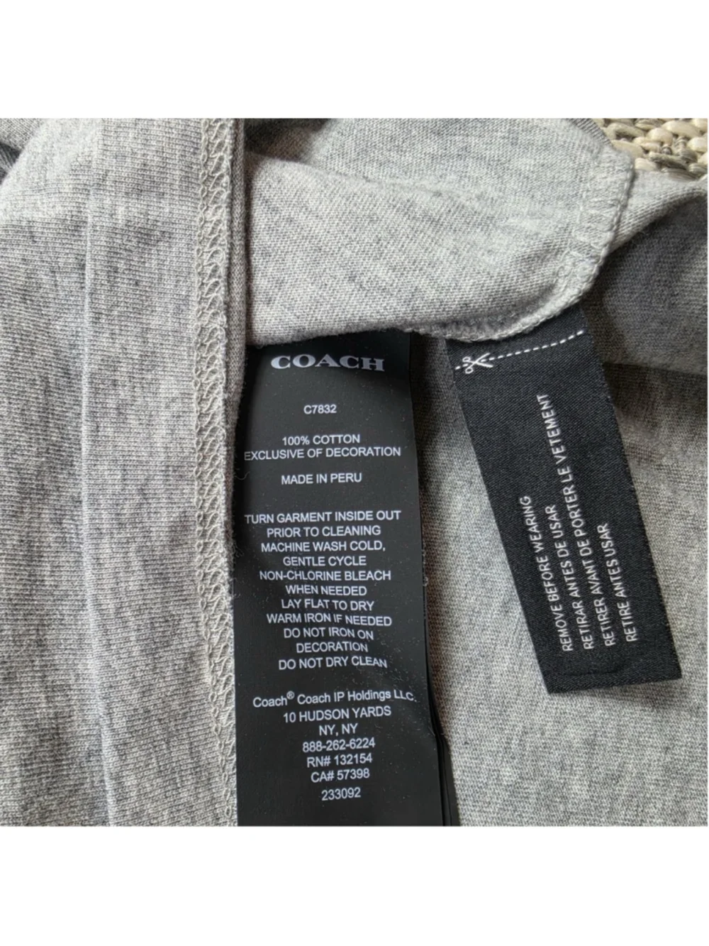 Coach Diary Script Embroidered Graphic T-Shirt Gray Women’s XL